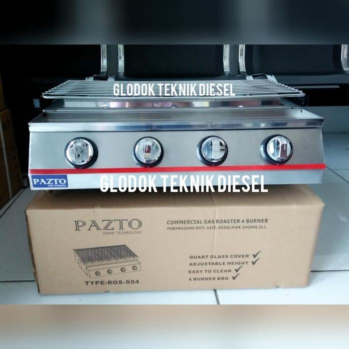 Alat Panggang Gas 4 Tungku Panggangan Portable Original Tbk