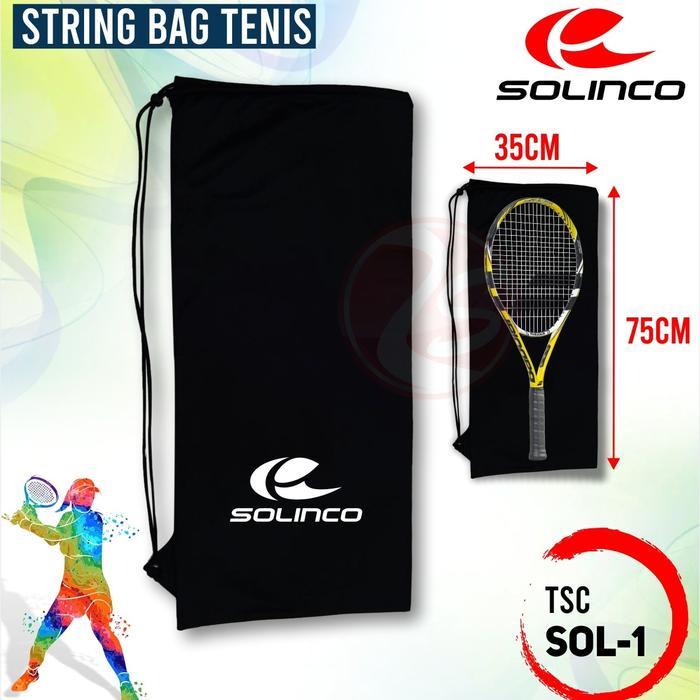 Tas Serut Raket Tenis Lapangan Tas Kain Raket Tenis