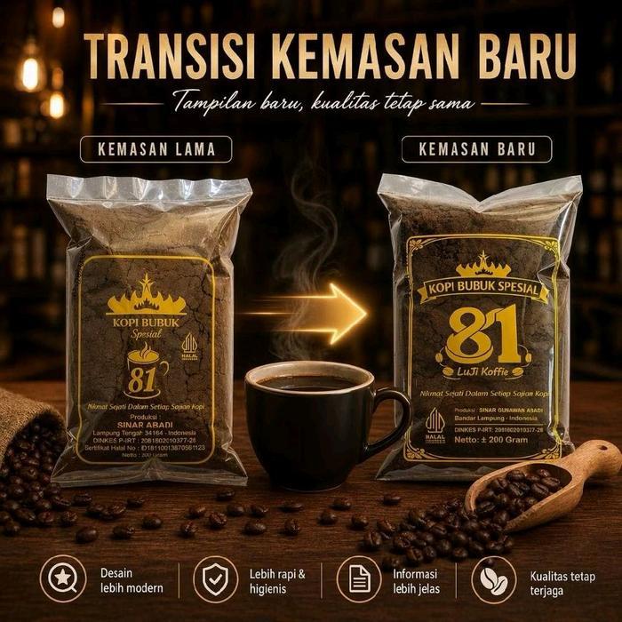 Spesial Kopi Lampung Kopi Bubuk Cap 81 Produksi Lampung 1kg / Kopi Bubuk / Kopi Lampung