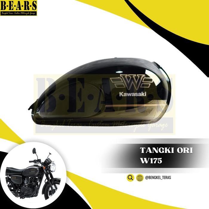 Tangki Bensin Kawasaki W175 Black Edition Striping Gold Original Kawasaki Genuine Part
