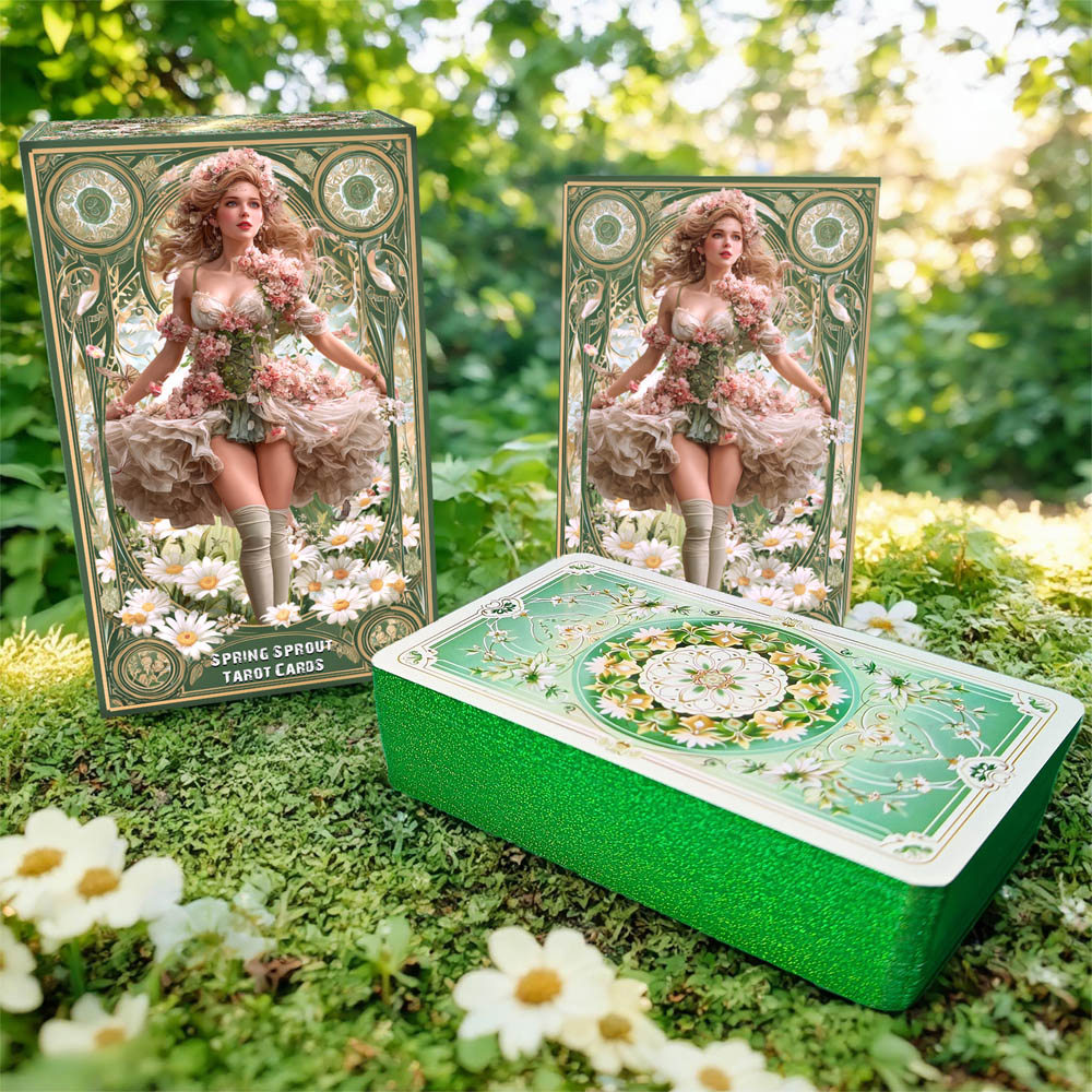Tarot Cards for Beginners with Guidebook, Spring Sprout Tarot Deck, 80 Oracle and Tarot Cards, Cards