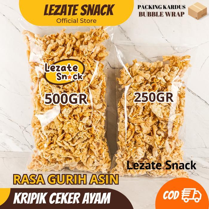 Kripik Ceker Ayam 500GR Kiloan Murah Gurih Renyah/ Keripik Ceker Ayam Tanpa Tepung Tanpa Tulang/