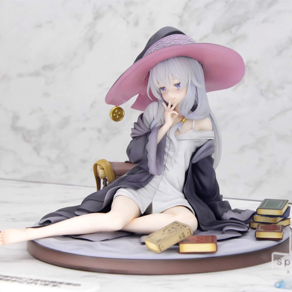 Hot 16.5cm The Journey of Elaina Anime Figure Knit Dress Witch Elaina Action Figure PVC Collection