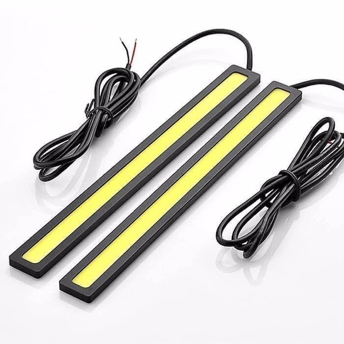 Lampu LED DRL Plasma COB 17CM Lampu LED Strip Depan Mobil Motor 17 CM