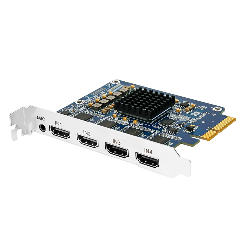 PCIE Video Capture Card HDMI-compatible to 4 hdmi input Record Live Streaming Video Recorder
