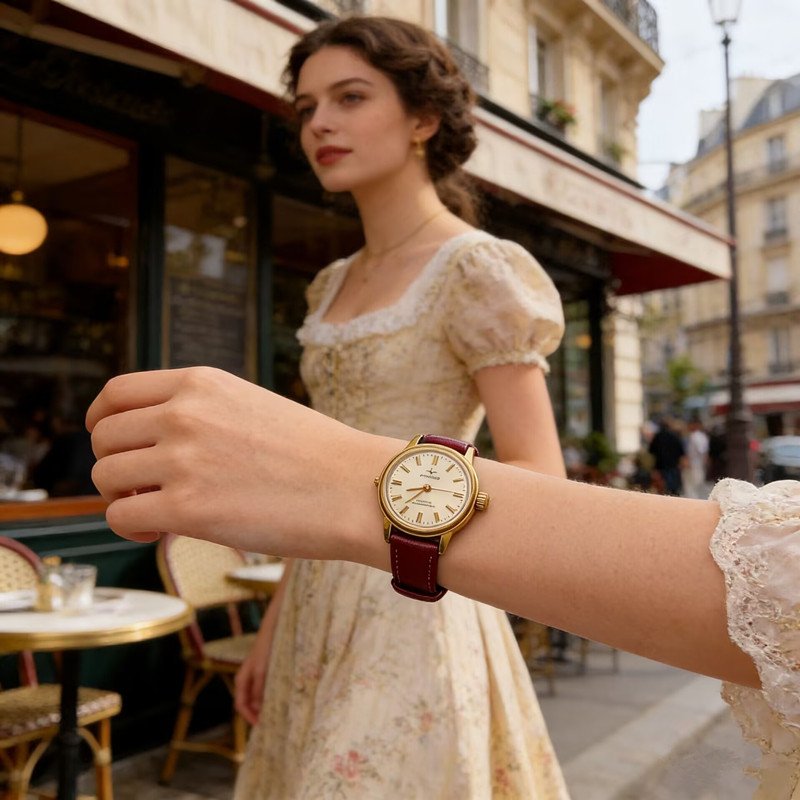 DUGARY vintage manual mechanical watch For women 90s inventory Wristwatches waterproof classic