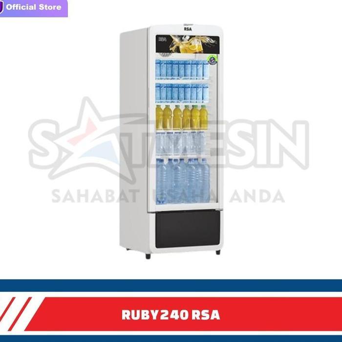 SATMESIN SHOWCASE COOLER RSA RUBY-240 CHILLER 240 LITER NEW CHILLER RSA DISPLAY SHOWCASE MURAH