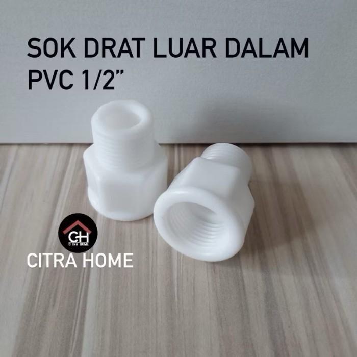 Sok Drat Luar Dalam PVC 1/2"