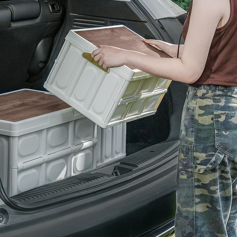 Hot Car Outdoor Camping Folding Box Large Capacity Outdoor Camping Storage Box Household Multifuncti