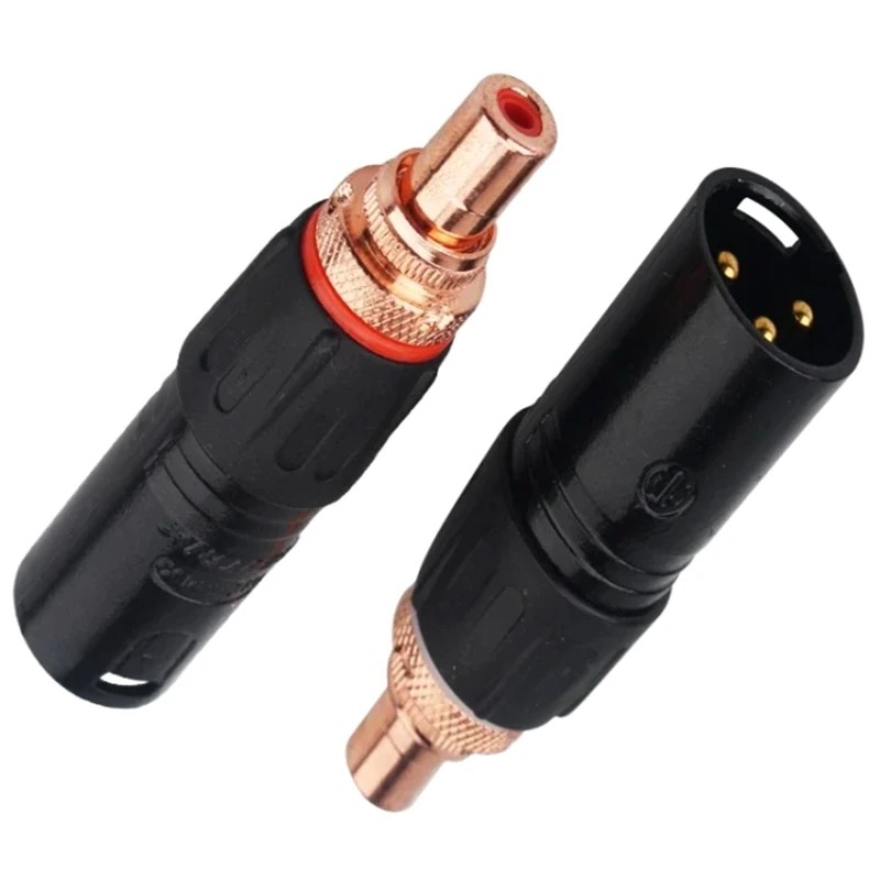 Neutrik XLR To RCA Female Plug Converter 3pin XLR Audio Adapter Female / Male To RCA Connector High