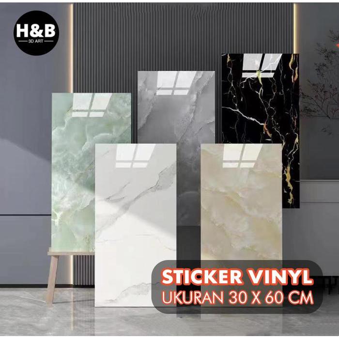 Wallpaper Dinding Vinyl Marble / Wallpaper Marble Glossy / Vinil Stiker Lantai Marbel Granit Dapur &