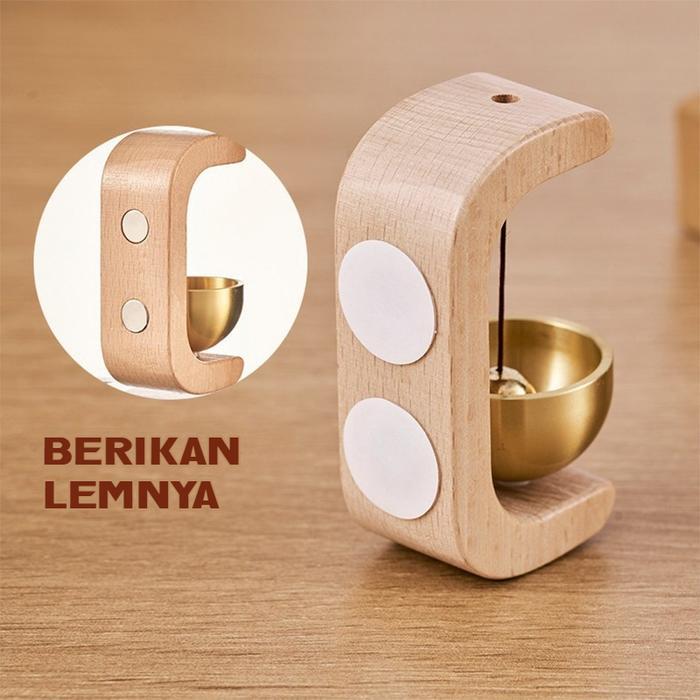 Bel Lonceng Pintu/Bel Pintu Kayu Bel Dekorasi Ramadan Pintu Rumah Magnetik Beech Bel Lonceng Pintu