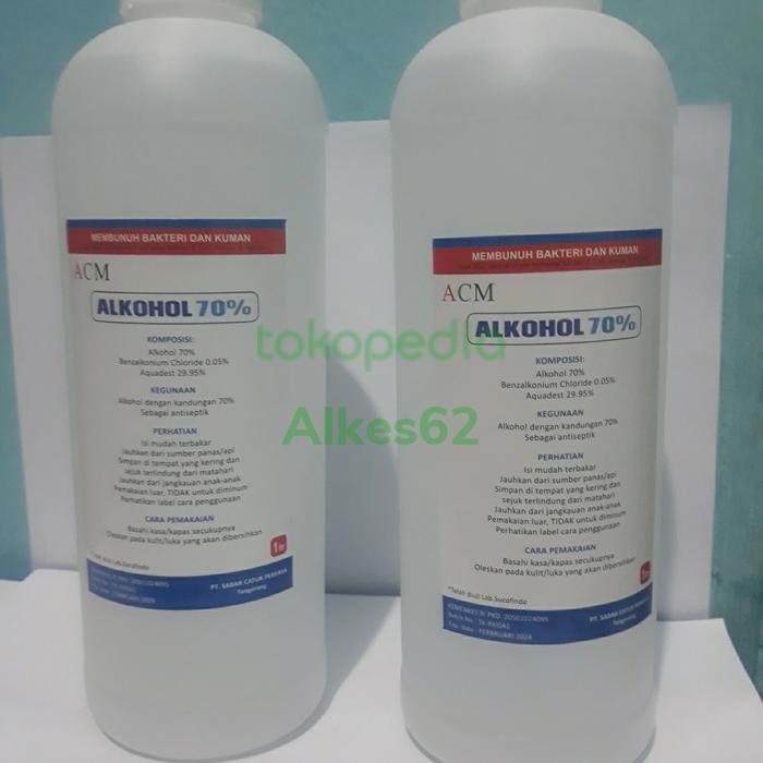 Ready Alkohol 70% 1liter / Cairan alkohol 70% / alkohol 70%