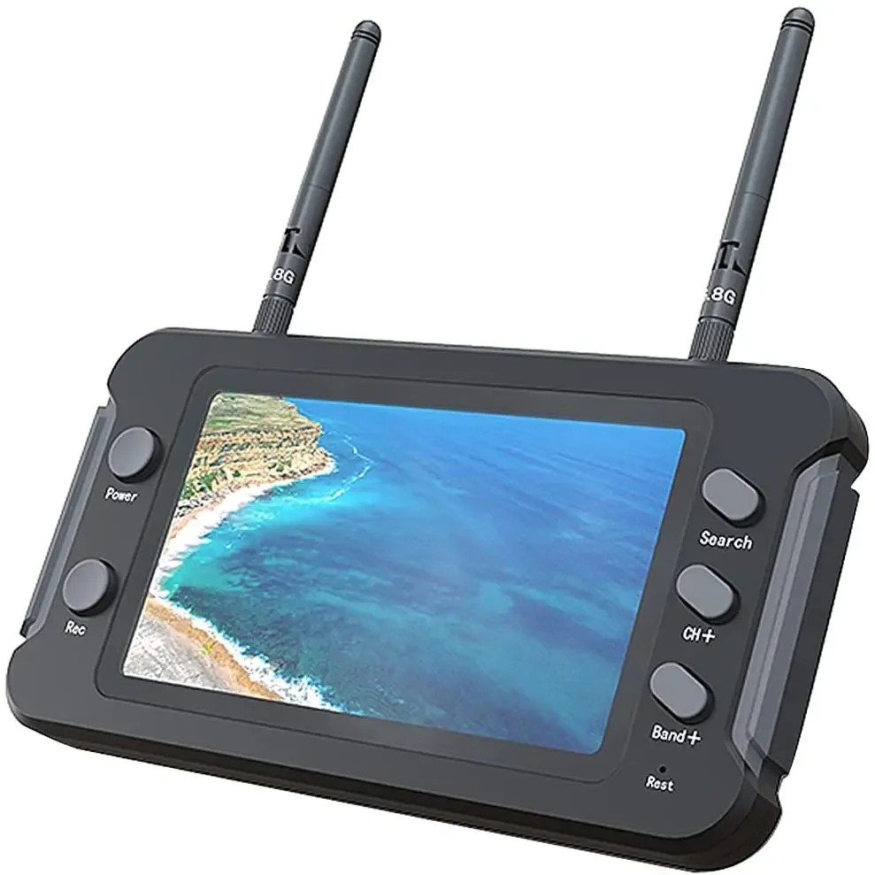 Wholesale SoloGood 4.3inch FPV Monitor 5.8ghz 40CH 800 x 480 LCD Wireless Receiver Monitor Built-in