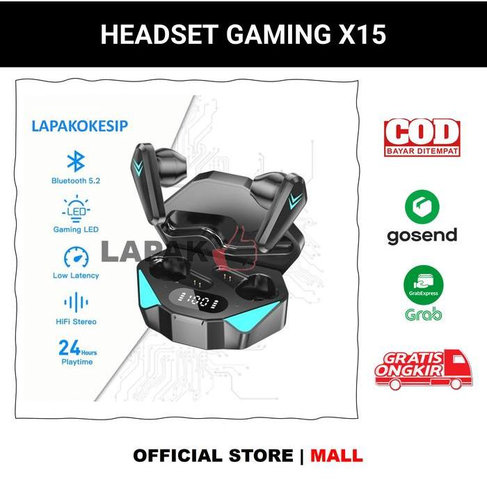 Headset Bluetooth Gaming X15 Tws Wireless Earbuds Bluetooth Earphones For Gaming Headset Noise