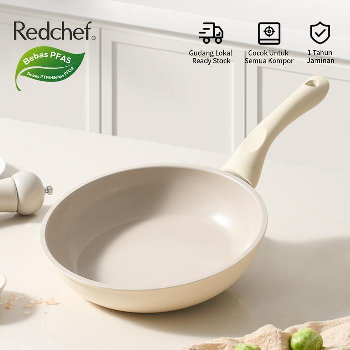 Bolde Store - Redchef Wajan Penggorengan Keramik Anti Lengket 20Cm Bebas Pfas & Ptfe & Pfoa Cocok