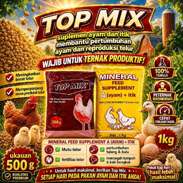 Mineral calsium top mix suplemen ayam untuk burung ayam merpati Memperbaiki produksi telur dan