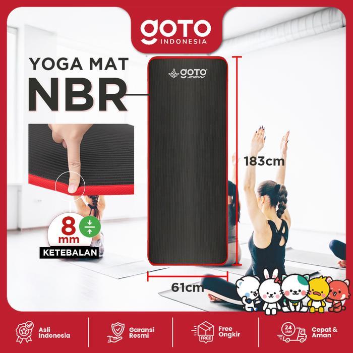 Readyyyy Goto Zen Nbr Yoga Mat 8Mm Matras Olahraga Poundfit Anti Slip Tebal