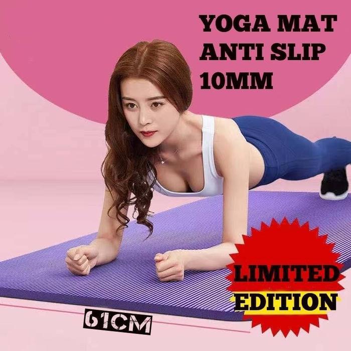 Happyfit - Matras Yoga Mat Tebal 10Mm Senam Pilates Olahraga Matras Pendakian