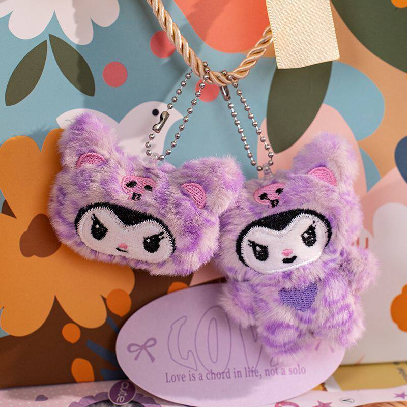 Plush Hello Kitty Keychain Kawaii Hello Kitty Student Backpack Decoration Accessories Kitty Keychain