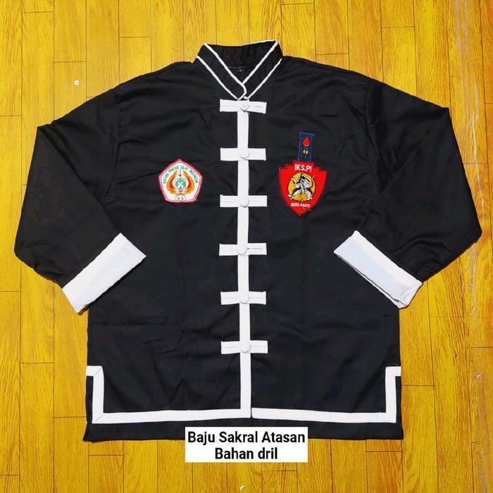Sakral Atasan Drill IKSPI Kera Sakti Pria Bahan American Drill Hitam ( bajunya saja)