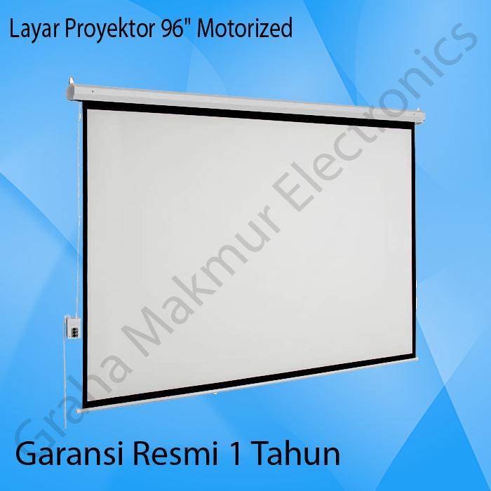 Layar Proyektor 96" Motorized