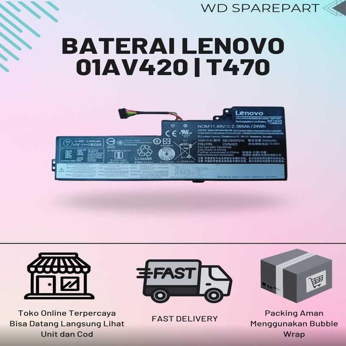 BATERAI Laptop Lenovo 01AV420 T470 INTERNAL - THINKPAD BATERAI DALAM T470 T480