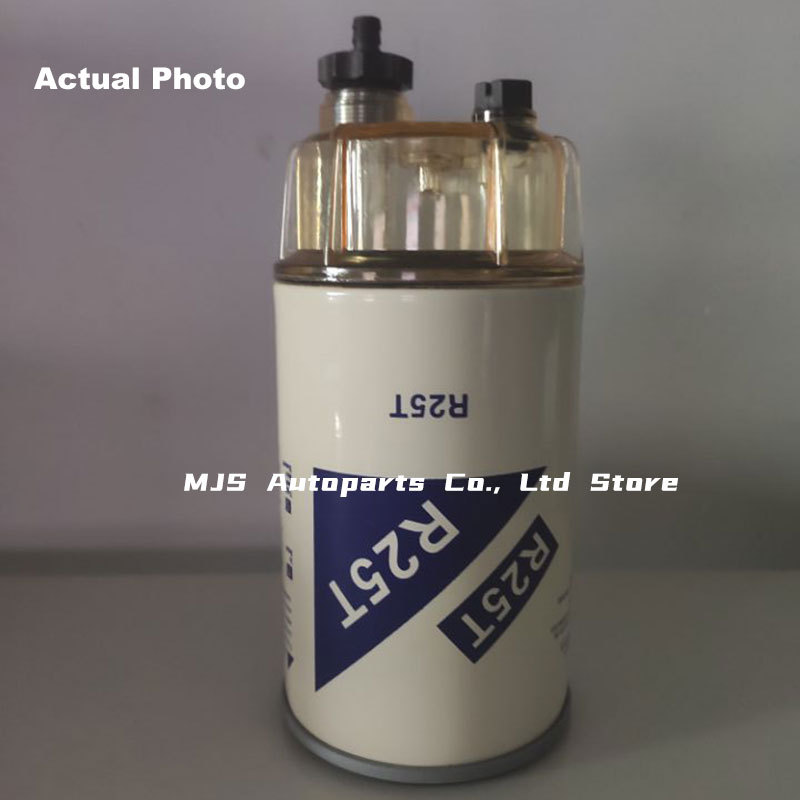 R25T Spin-on Fuel Water Filter Separator Element With Clean Cup 10 Micron Fuel Filter Replaces 245R