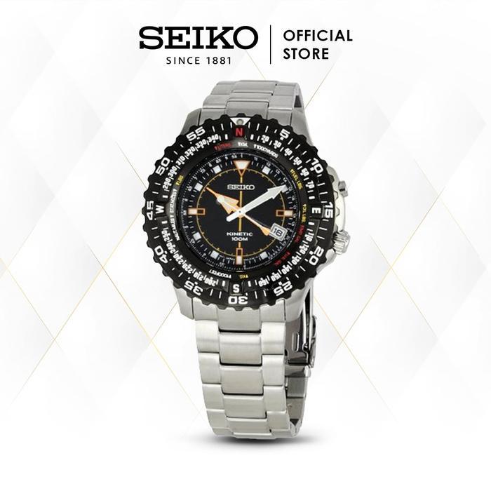 Jam Tangan Pria Seiko Kinetic SKA423P1 Flightmaster Stainless Original