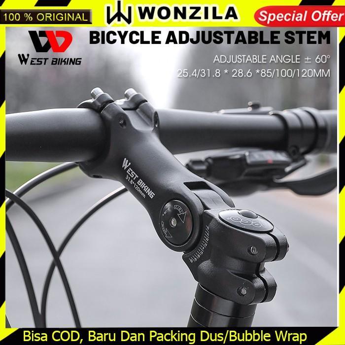 Polygon West Biking Yp0805023 Stem Sepeda Mtb Rise Adjustable 0-60 Derajat