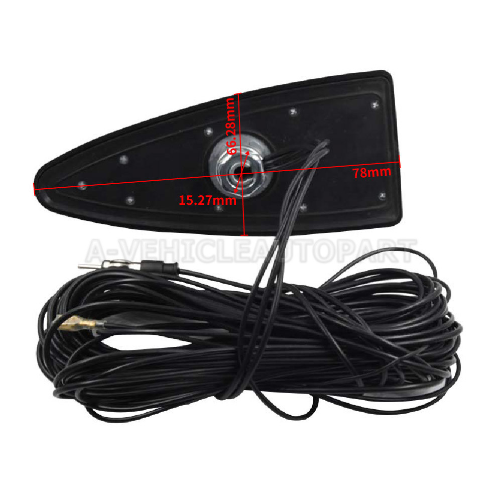 NEW FOR DAB CAR AERIAL ANTENNA SMB ADAPTER AM/FM SHARK FIN ROOF DECORATE AERIAL 1PC BLACK 12V EASY