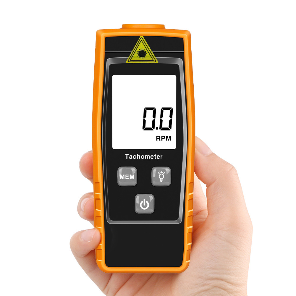 Mini Digital Laser Tachometer LCD Backlight Non Contact RPM Meter RPM Tach Speed Meter Handheld Tach