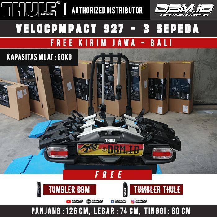THULE 927 VELOCOMPACT 3 BIKE CARRIER RAK SEPEDA BELAKANG TOWING MOBIL