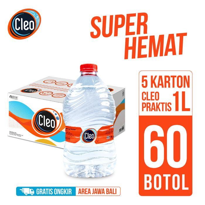 5 Karton 1L Praktis Cleo Air Murni Botol 60 Botol Terlaris