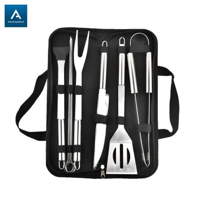 peralatan panggang set alat perlengkapan bbq bakar daging spatula grill lengkap barbecue