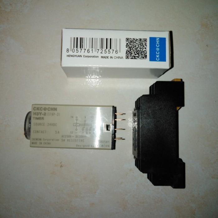 TIMER H3Y-2 (10 SEC) SOURCE 24VDC TIMER 10 DETIK H3Y-2 TIMER 24V DC RESTOCK