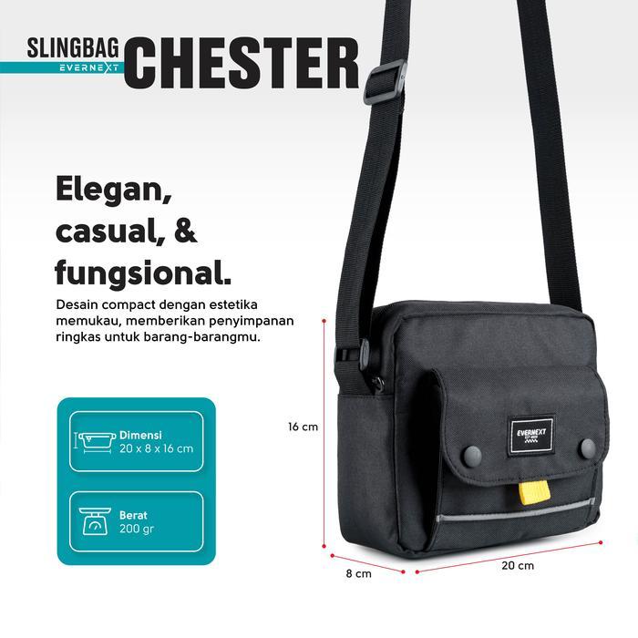 Evernext Tas Selempang Pria Pria Tas Slempang Mini Cowok Tas Selempang Bahu Chester #Gratisongkir