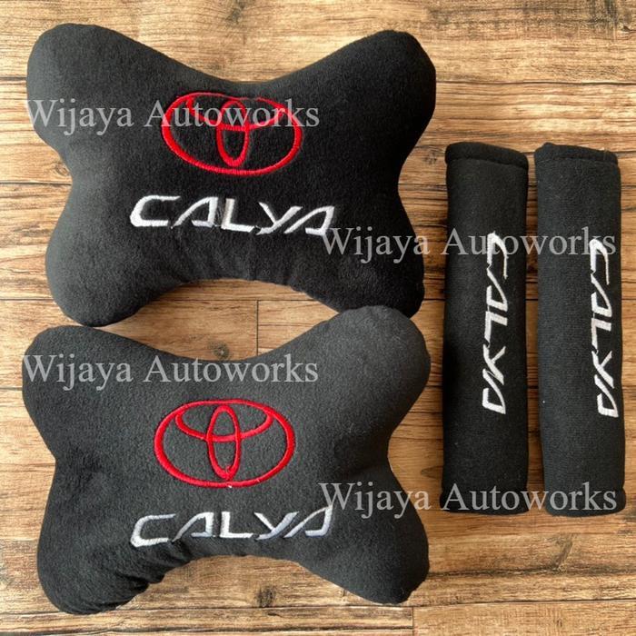 Bantal Mobil Calya Bantal Leher Jok Mobil Cover Seatbelt Calya