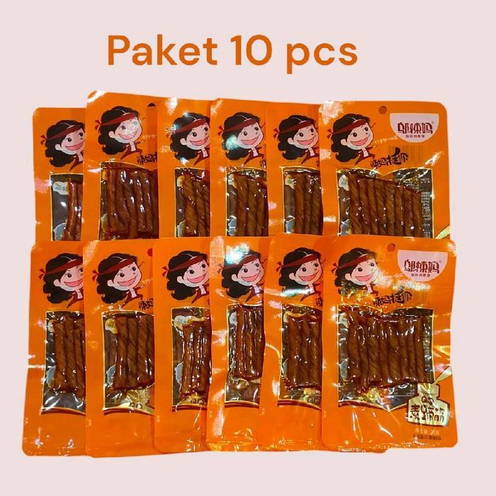 Paket 10 Pcs Latio Tendon Mini Spicy Snack Viral Termurah