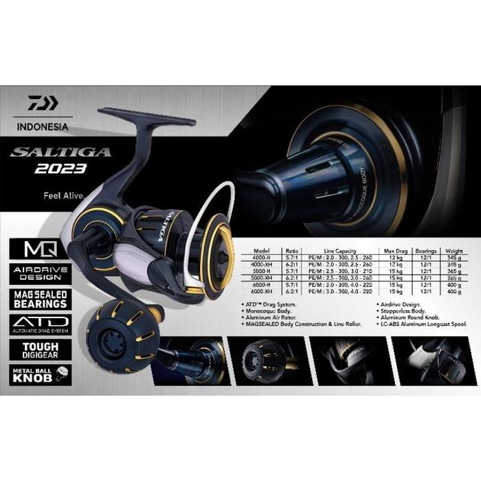 Reel Spinning Daiwa Saltiga New 2023 GARANSI RESMI DAIWA - 4000 - H