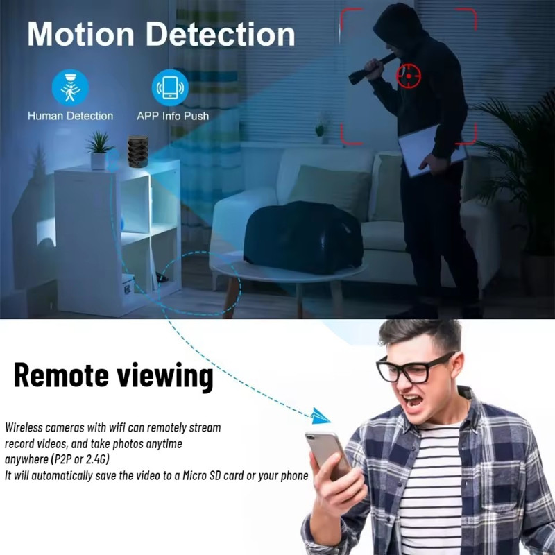 1080P HD Mini WiFi Camera Bluetooth Speaker Camera Bidirectional Intercom Night Vision Motion