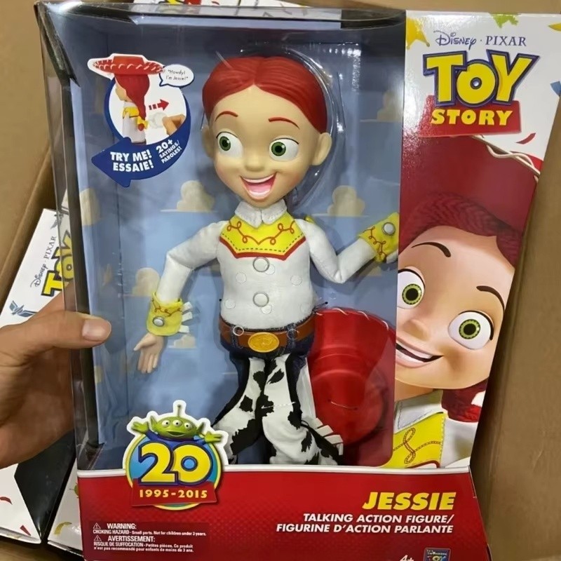 Original Toy Story 20th Anniversary Woody & Jessie Talking Action Figures Doll Model Toy Desktop