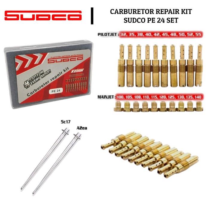 Sudco Keihin Pilotjet Mainjet PJ MJ Set Karburator Carburetor Karbu Repair Kit PE 28 PE 26 PE 24