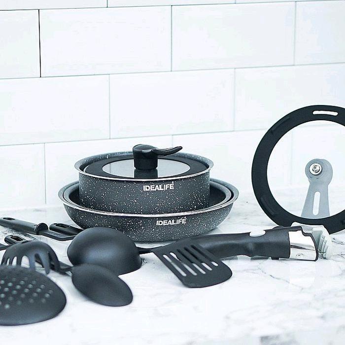 IDEALIFE - Granite Cookware Set - Panci Masak Marble Set - IL-22a