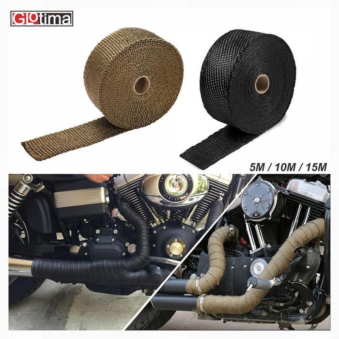 Dbspart - Peredam Panas Knalpot Isolasi Pelindung Panas Pipa Knalpot Motor Mobil Fiberglass Exhaust