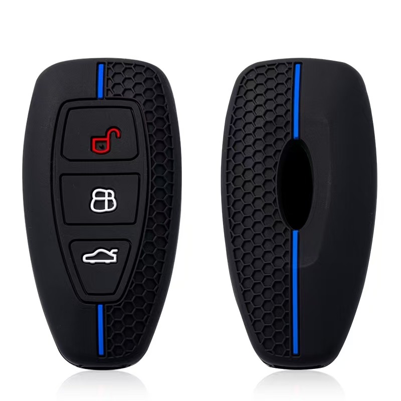 Car Key Pack for Ford ST Line Fiesta Focus Mondeo Ecosport Kuga Puma Edge Escape Metallic Silicone