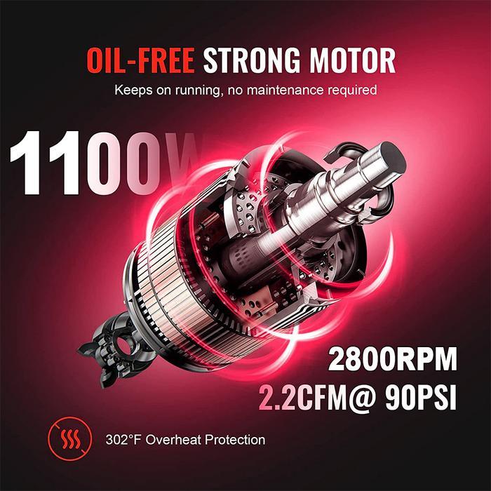 Promo Jld Mesin Kompresor Angin 30L Kompresor Listrik Mini Lengkap 1100W Air Compressor 0.8Mpa
