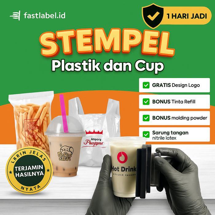 Ready Fastlabel Alat Sablon Kemasan Stempl Plastik Dan Cup Gelas Super Cepat Hasil Tajam Jelas
