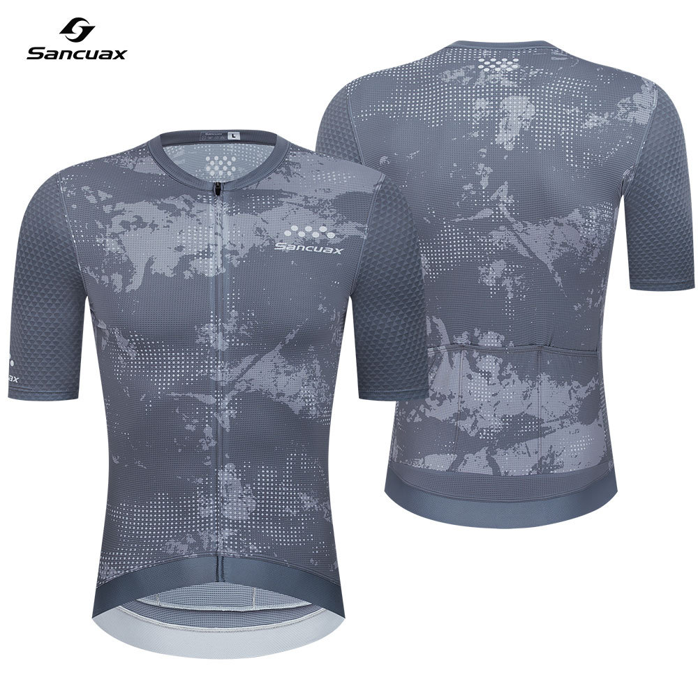 Men Cycling Jersey Sancuax Summer Cycling Racing Tops Short Sleeves Road Bike Cycling Jersey