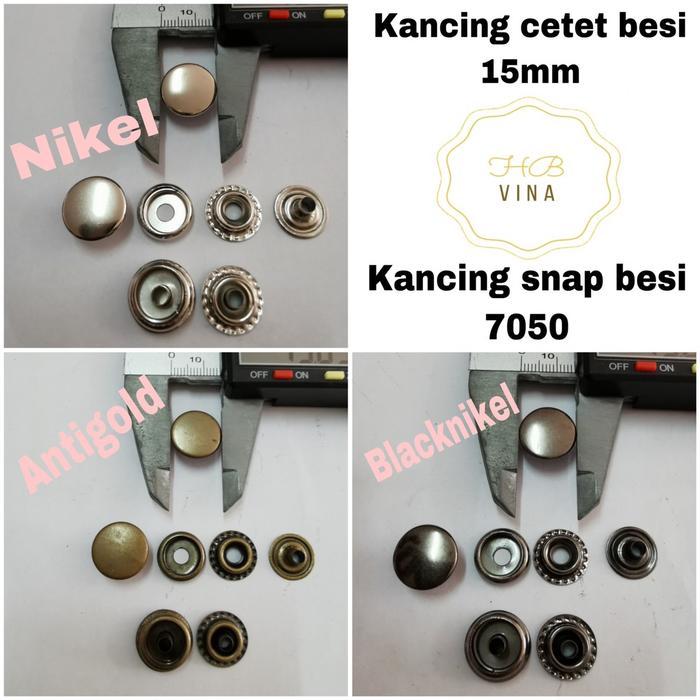 5gross kancing cetet besi 15mm / kancing snap button 7050